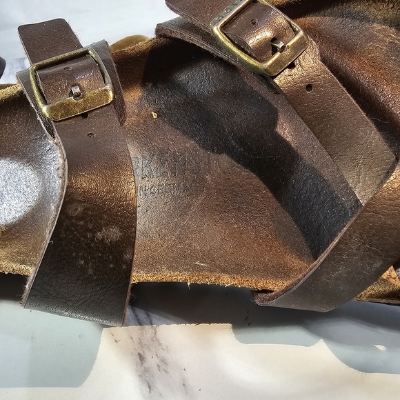 Birkenstock Womens Mayari Brown Leather Toe Loop Slide Casual Sandal EU 38 US 7 - Picture 14 of 14